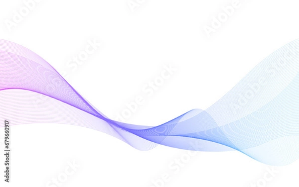 Obraz 青の抽象的な曲線