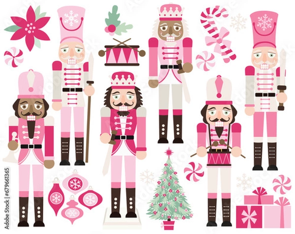 Fototapeta Pink Nutcracker, Sugarplum, Candy Cane