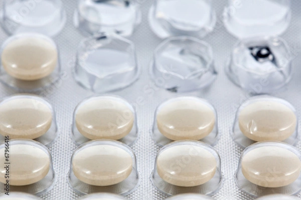Obraz Round pills in blister pack