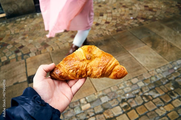 Obraz French Croissant in Hand