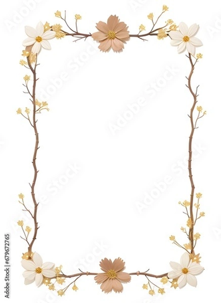 Obraz Sakura Flower Border Frame