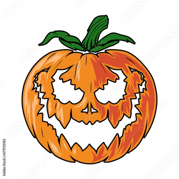 Obraz halloween pumpkin isolated on white background