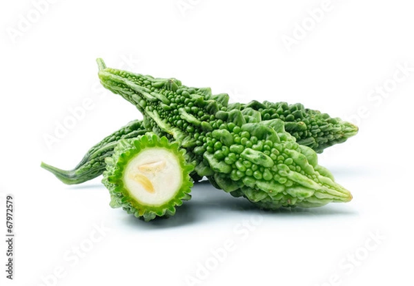 Obraz Bitter melon isolated on white background