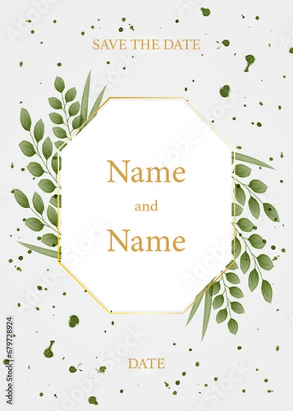 Obraz Sample rustic wedding invitation