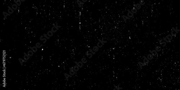 Fototapeta Grainy abstract texture on black background. Snow texture. Flat design element. Vector illustration