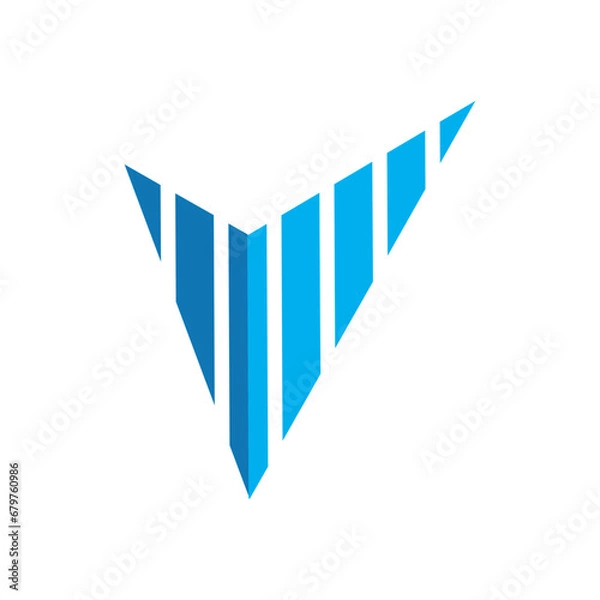 Obraz letter v abstrak vector logo