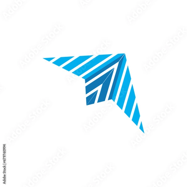 Obraz flaying paper vector logo
