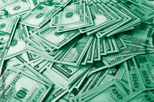 Obraz Paper money lot of dollar banknotes