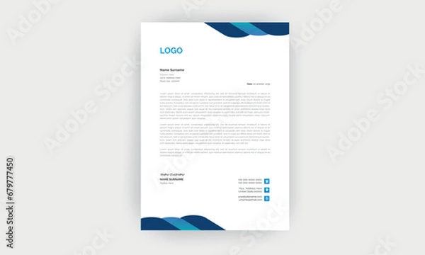 Obraz Simple and Creative letterhead template design