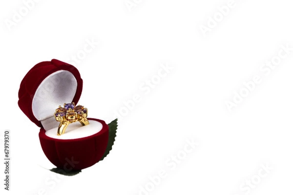 Obraz gold ring in box