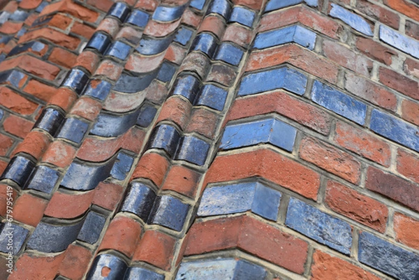 Obraz Detailaufnahme einer Backsteinmauer