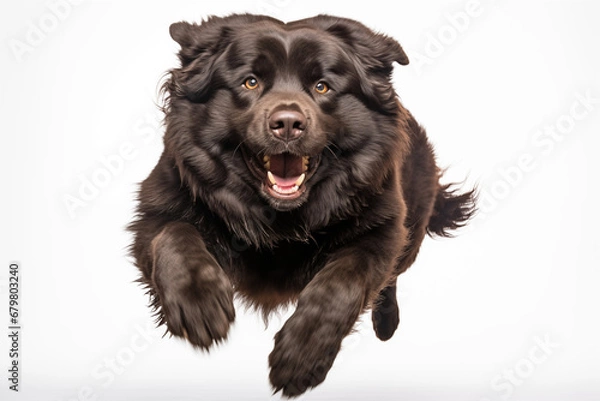 Obraz Newfoundland Dog Jumping up Towards the Camera