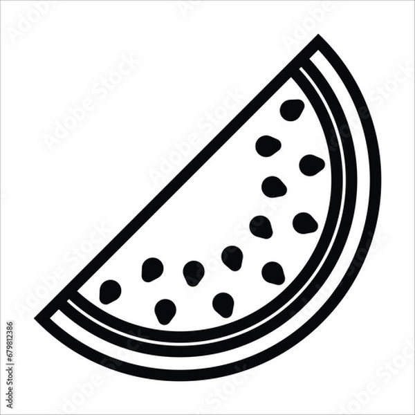 Fototapeta watermelon icon vector design template