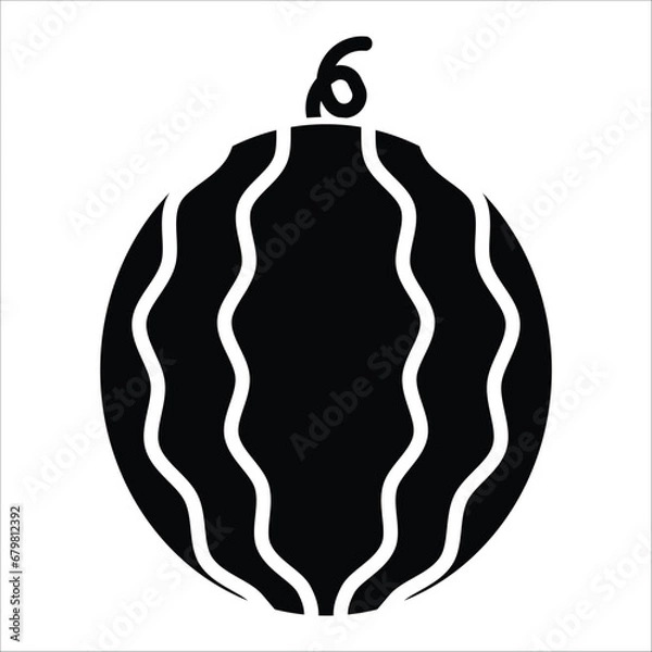 Fototapeta watermelon icon vector design template