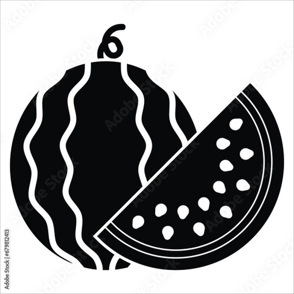 Fototapeta watermelon icon vector design template