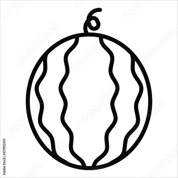 Fototapeta watermelon icon vector design template