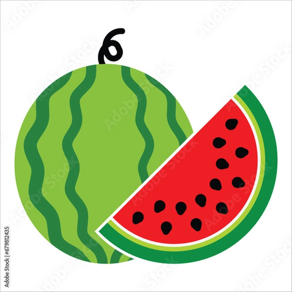 Fototapeta watermelon icon vector design template