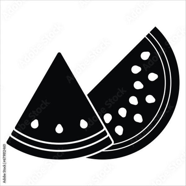 Fototapeta watermelon icon vector design template