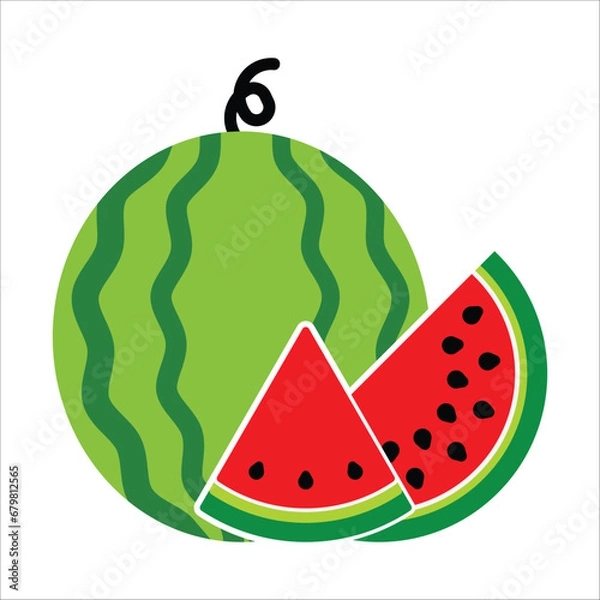 Fototapeta watermelon icon vector design template