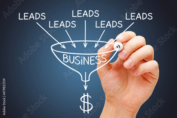 Obraz Sales Funnel Leads Conversion Process Concept