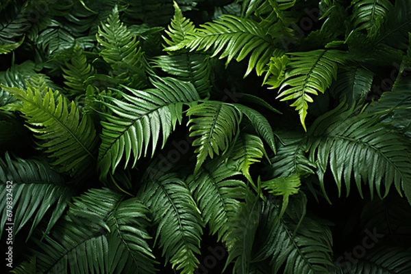Fototapeta Blechnum ferns  generative ai, generative,  ai,