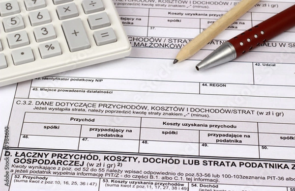 Obraz PIT podatek roczny