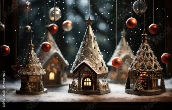 Fototapeta Christmas tree decorations