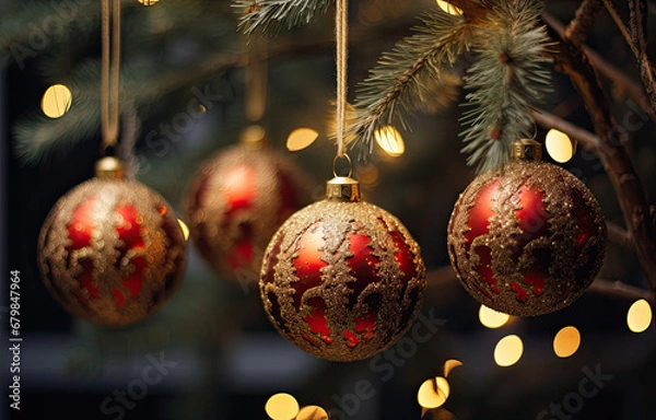 Obraz Christmas tree decorations