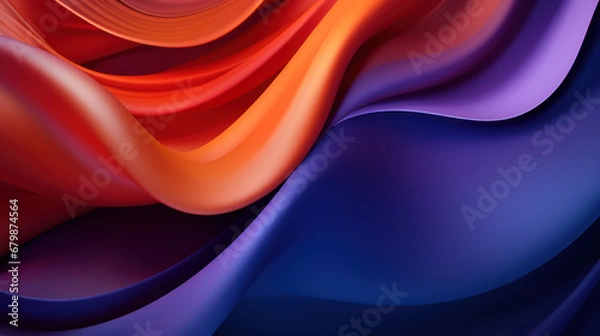 Obraz Hyper-Realistic Fluid Forms: Colorful Abstraction