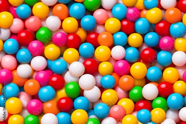 Fototapeta colorful bubblegum background. candy ball