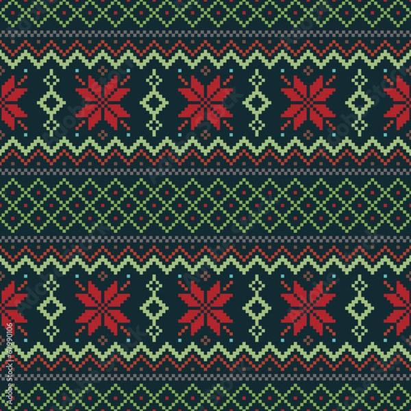Fototapeta Abstract Christmas pattern, background, vector
