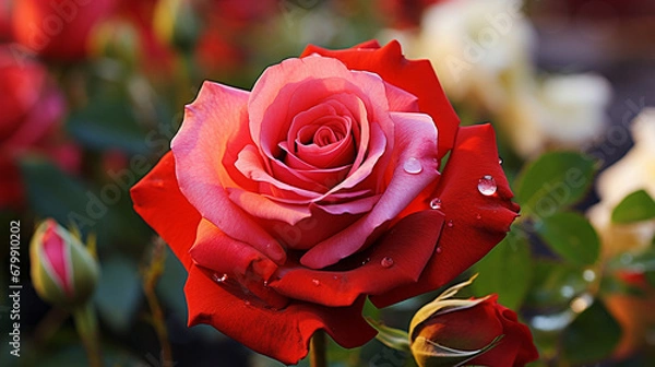 Obraz red rose in garden