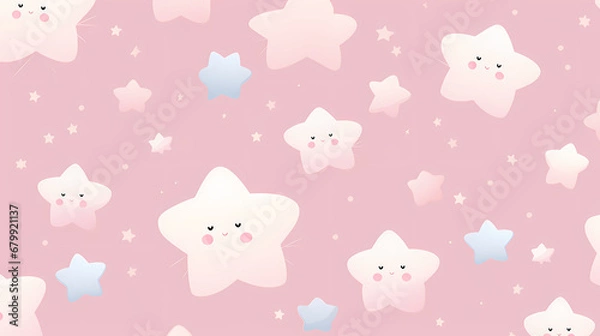 Obraz Little stars abstract poster web page PPT background, seamless pattern, business background