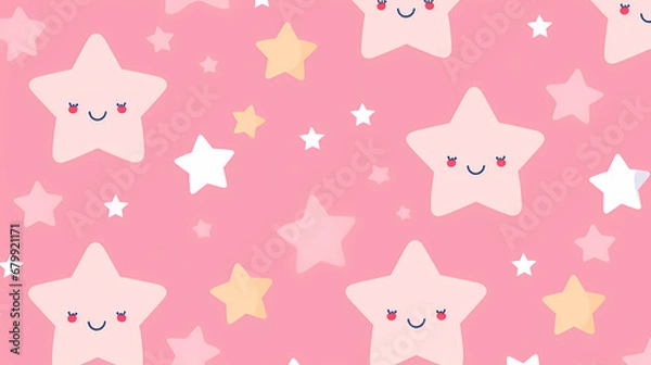 Fototapeta Little stars abstract poster web page PPT background, seamless pattern, business background