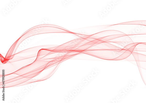 Obraz smoke abstract line Isolated on white background