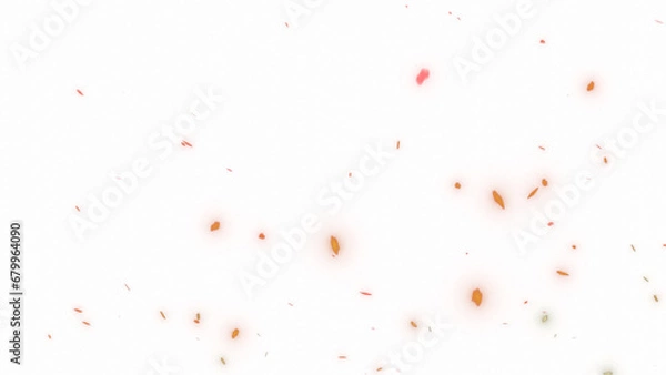 Fototapeta fire embers or spark particles with transparent background