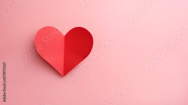 Fototapeta red heart on a red background. Banner background. Symbol of love. Valentine’s day, anniversary day, mother’s day, father’s day