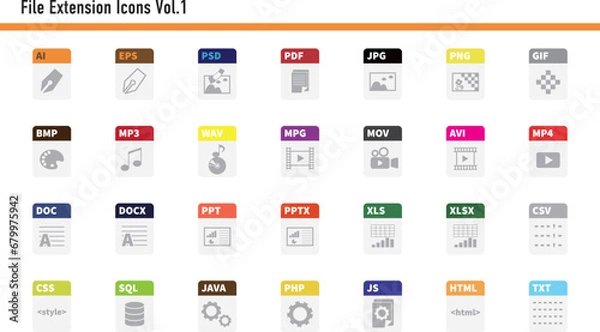 Fototapeta 拡張子　ファイル　アイコンセット01