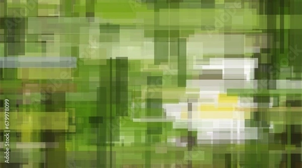 Fototapeta Abstract background or texture with geometric objects in green and white