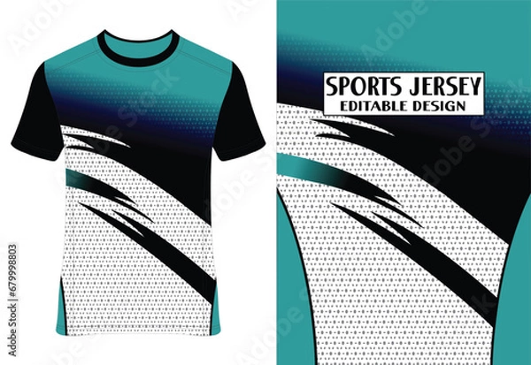 Obraz Sublimation Sports Jersey Tee Design | Athletic Apparel | Customizable Print | Performance Wear | Digital Art