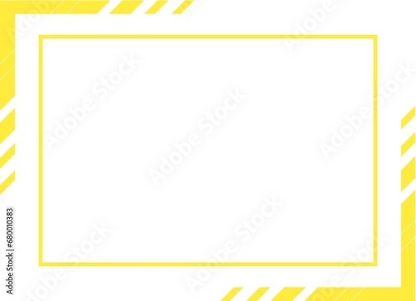 Obraz Simple yellow frame and certificate template for text