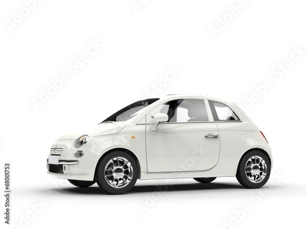 Obraz Small economic white car