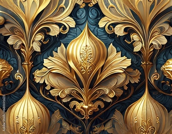 Obraz Baroque Gold Seamless Pattern