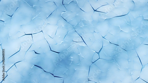 Obraz Seamless pattern of frozen lake surface with cracks