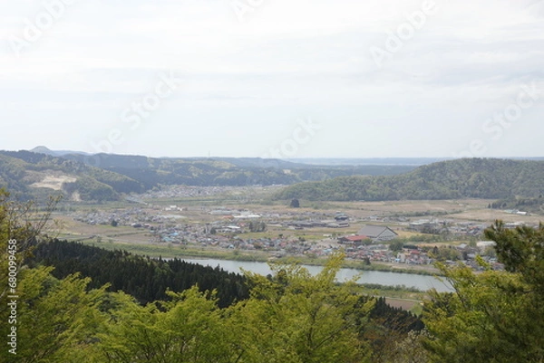 Obraz 能代市二ツ井町を望む