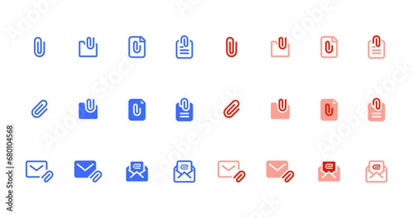 Obraz Clip attachment file folder email illustration icon 