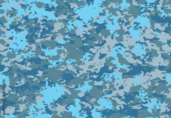 Fototapeta Full seamless summer distressed military camouflage skin pattern vector for decor and textile. Boys and girls textile fabric printing and wallpaper.