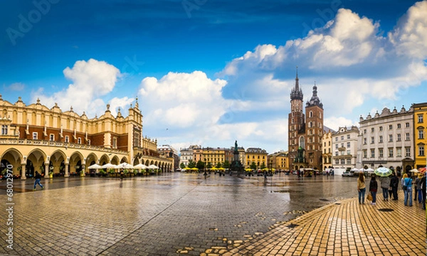 Obraz Krakow - Polska historyczne centrum, miasto ze starożytnymi