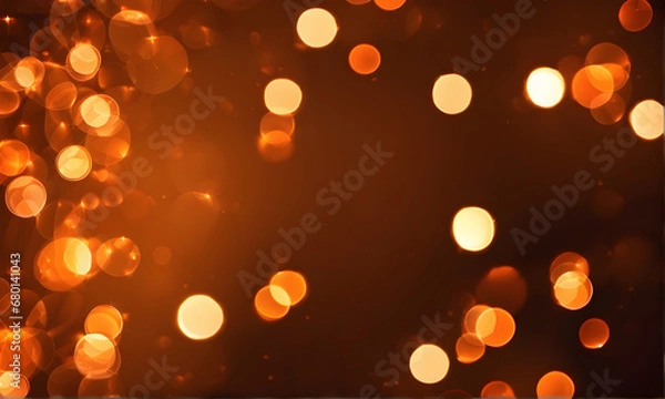 Obraz orange bokeh background, Generative AI