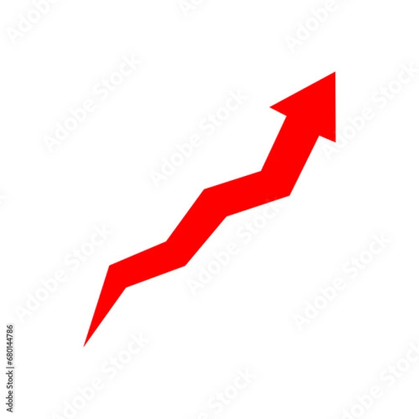 Fototapeta Graph red arrow